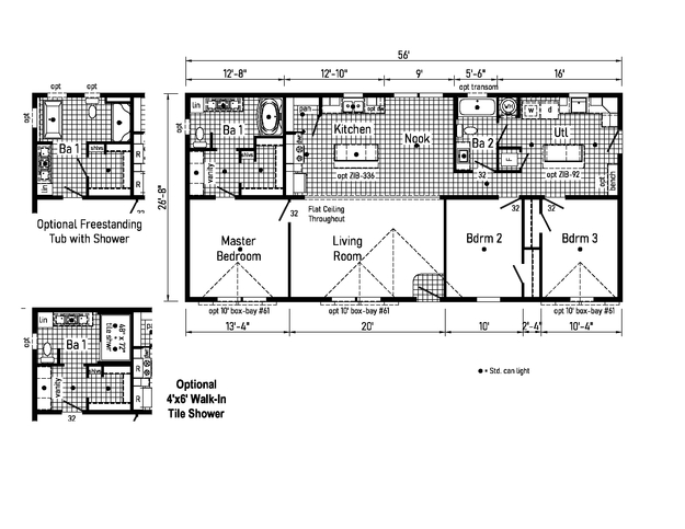 3 Bed Modular Home (Ranch) for Sale - Westlake Modular 28563D