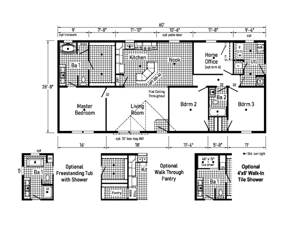 Westlake Ranch 28603A | 3 bedroom, 2 bathroom, 1600 sqft home | Built by Cavco - Dorchester in Dorchester, WI.