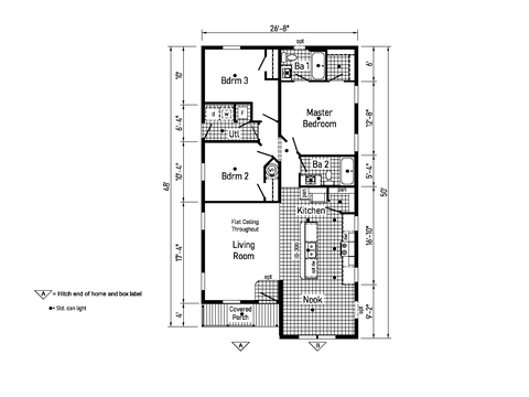 Eastland Concepts 28503A | 3 bedroom, 2 bathroom, 1253 sqft home. Built by Cavco - Shippenville in Shippenville, PA.