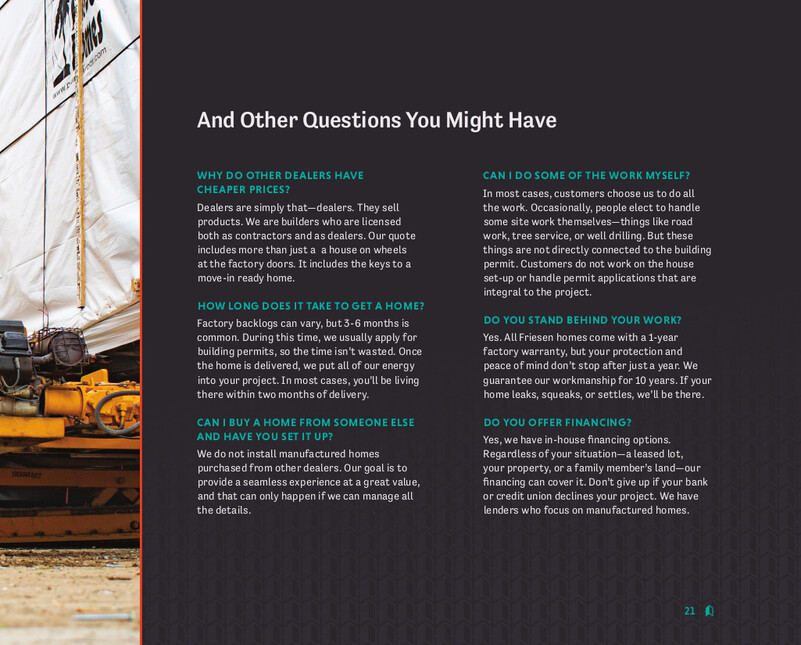 Other questions you might have.