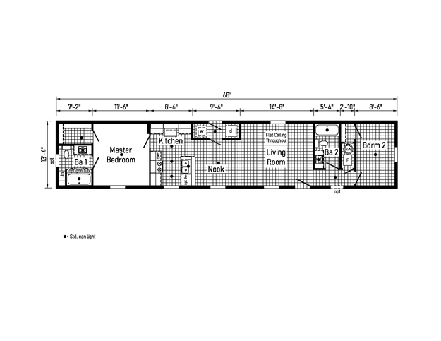 Eastland Concepts 14682A | 2 bedroom, 2 bathroom, 907 sqft home. Built by Cavco - Shippenville in Shippenville, PA.