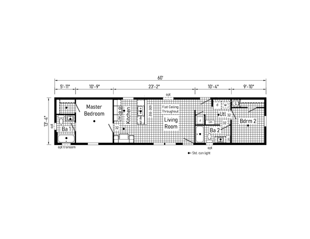 Edge 14602A | 2 bedroom, 2 bathroom, 800 sqft home | Built by Cavco - Dorchester in Dorchester, WI.
