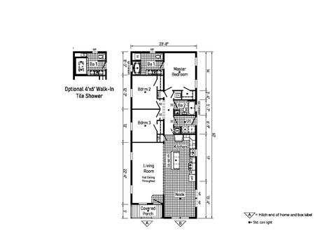 Westlake Ranch 24603A | 3 bedroom, 2 bathroom, 1420 sqft home | Built by Cavco - Dorchester in Dorchester, WI.