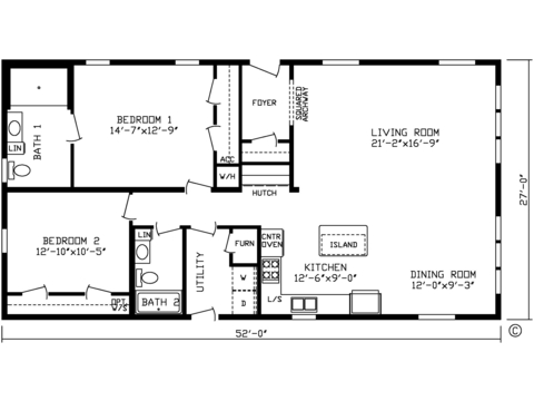 The Rocky Ridge | 3 bedroom, 2 bathroom, 1404 sqft home. Built by Cavco - Nappanee in Nappanee, IN