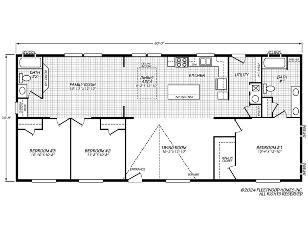 Queen's River 28603N Manufactured Home from Fleetwood Homes, a Cavco ...