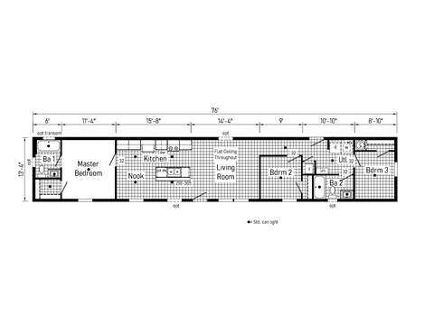 Edge 14763A | 3 bedroom, 2 bathroom, 1013 sqft home | Built by Cavco - Dorchester in Dorchester, WI.