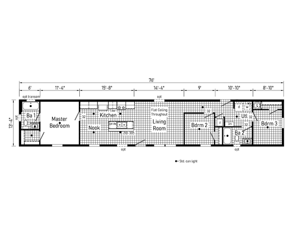 Edge 14763A | 3 bedroom, 2 bathroom, 1013 sqft home | Built by Cavco - Dorchester in Dorchester, WI.