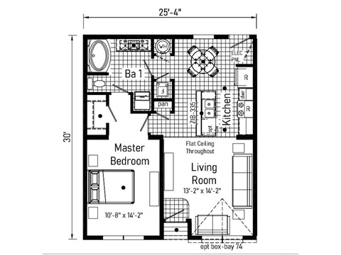 Multi Family Pod 32251A | 1 bedroom, 1 bathroom, 750 sqft home | Built by Cavco - Goshen in Goshen, IN.