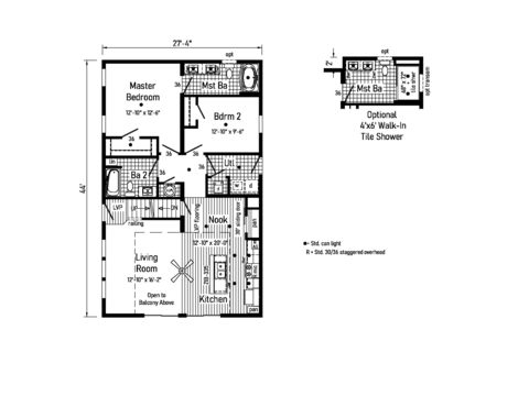 Belle Ame 28442AM | 2 bedroom, 2 bathroom, 1203 sqft home. Built by Cavco - Emlenton in Emlenton, PA
