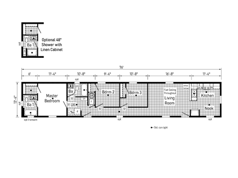 Edge 14763B | 3 bedroom, 2 bathroom, 1013 sqft home | Built by Cavco - Dorchester in Dorchester, WI.