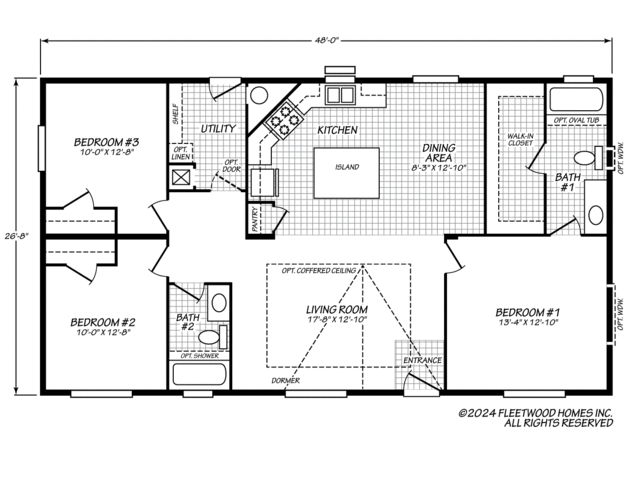 Evergreen 28483E Manufactured Home from Fleetwood Homes, a Cavco Company