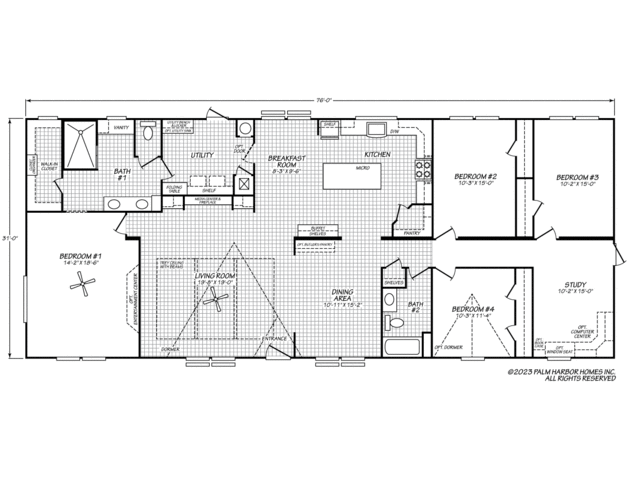 Vintage Farmhouse II 32764H Manufactured Home from Palm Harbor Homes ...