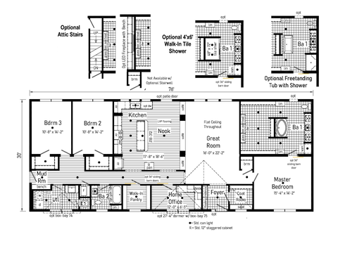 Ultra Deuce 4 | 3 bedroom, 2 bathroom, 2280 sqft home | Built by Cavco - Goshen in Goshen, IN.