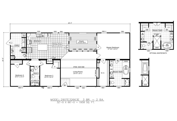 Timberview 32663E | 3 bedroom, 2 bathroom, 1958 sqft home | Built by Cavco - Moultrie in Moultrie, GA.