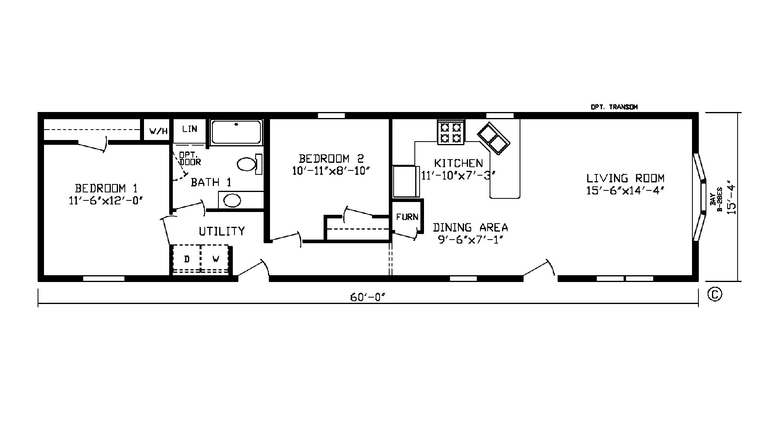 The Opal 147049L Modular Home from Fairmont Homes, a Cavco Company