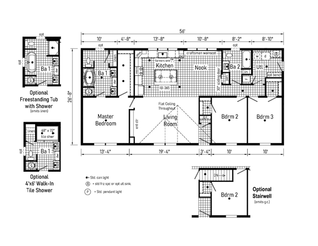 Elite 6 28563G | 3 bedroom, 2 bathroom, 1493 sqft home. Built by Cavco - Clarion in Shippenville, PA.