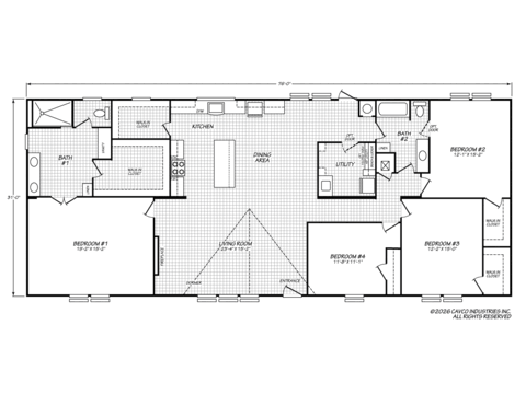 La Sierra 32764A | 4 bedroom, 2 bathroom, 2356 sqft home. Built by Cavco - Austin in Austin, TX.