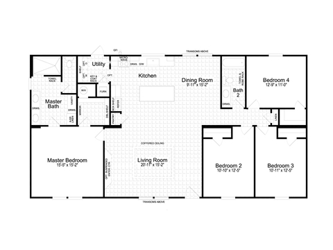 Hawthorne II 32604A | 4 bedroom, 2 bathroom, 1680 sqft home | Built by Cavco - Austin in Austin, TX.