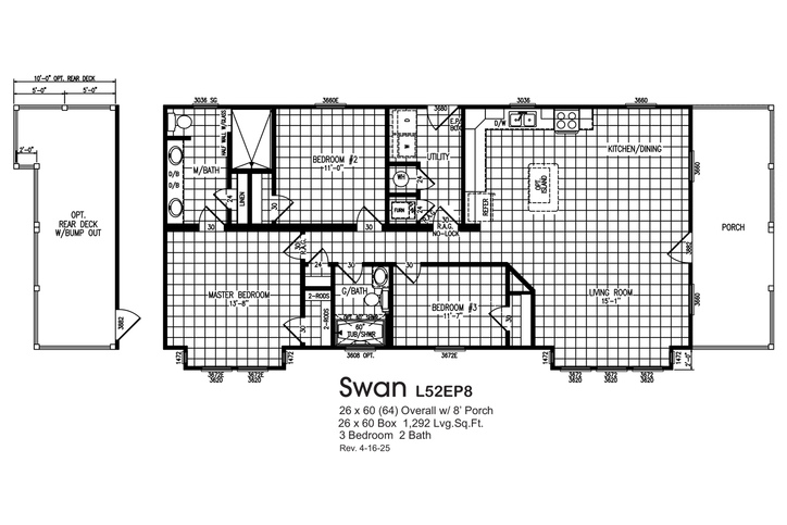 Swan L52EP8 MMH Smart Cottage Manufactured Home Splendora TX