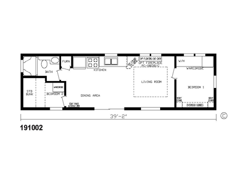 150 Canadian 191002 | 2 bedroom, 1 bathroom, 444 sqft home. Built by Cavco - Nappanee in Nappanee, IN.