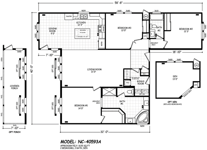 Pinnacle 40593A Manufactured Home from Cavco West, a Cavco Company