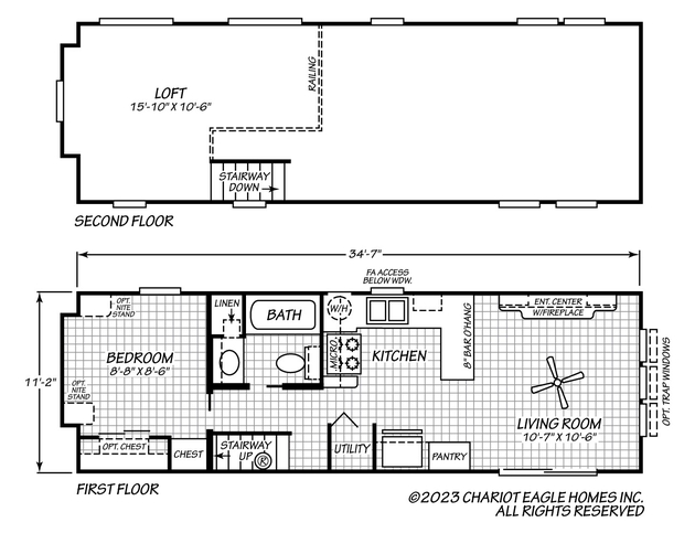 Eagle 12361Q | 1 bedroom, 1 bathroom, 399 sqft home | Built by Cavco - Ocala in Ocala, FL.