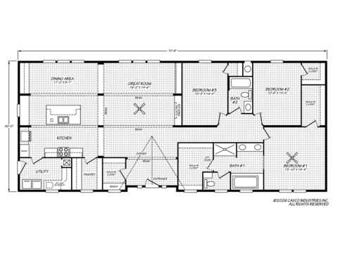 Cade's Cove | 3 bedroom, 2 bathroom, 2108 sqft home | Built by Cavco - Millersburg in Millersburg, OR.