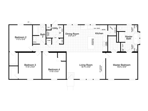 Urban Value II | 4 bedroom, 2 bathroom, 1749 sqft home. Built by Cavco - Austin in Austin, TX