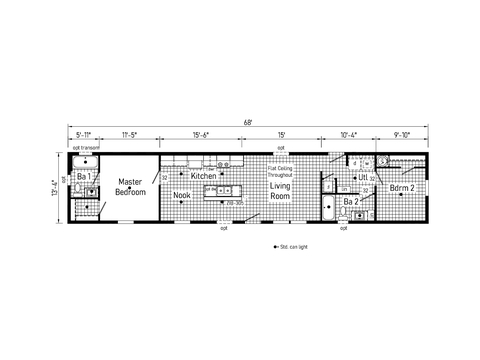 Edge 14682A | 2 bedroom, 2 bathroom, 907 sqft home | Built by Cavco - Dorchester in Dorchester, WI.