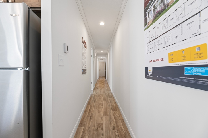 First HUD Approved Nationally Available Duplex | Side A: 3 bedroom, 2 bathroom, 1050 sqft. | Side B: 2 bedroom, 1 bathroom, 1050 sqft. Double porch.