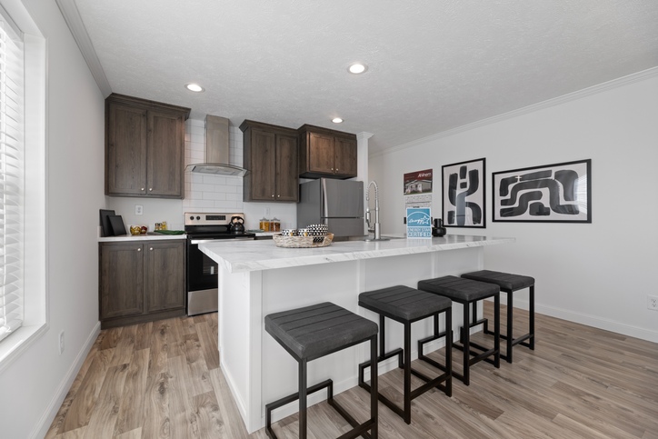 First HUD Approved Nationally Available Duplex | Side A: 3 bedroom, 2 bathroom, 1050 sqft. | Side B: 2 bedroom, 1 bathroom, 1050 sqft. Double porch.