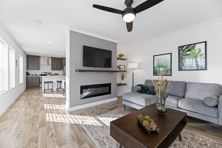 First HUD Approved Nationally Available Duplex | Side A: 3 bedroom, 2 bathroom, 1050 sqft. | Side B: 2 bedroom, 1 bathroom, 1050 sqft. Double porch.