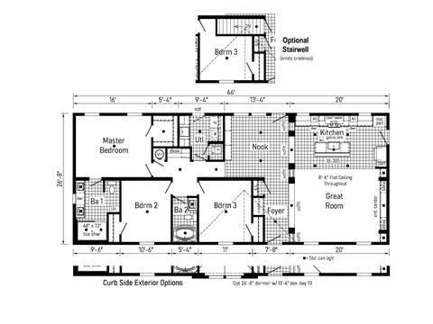 Cornerstone 28643BM | 3 bedroom, 2 bathroom, 1707 sqft home. Built by Cavco - Shippenville in Shippenville, PA.