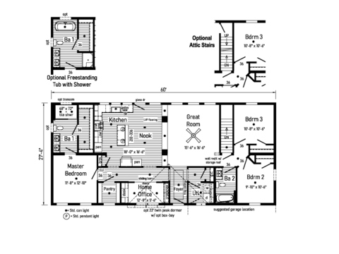 Limited 28603BM | 3 bedroom, 2 bathroom, 1640 sqft home. Built by Cavco - Manorwood in Emlenton, PA.