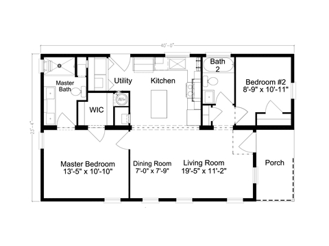 The Carter | 2 bedroom, 2 bathroom, 936 sqft home. Built by Palm Harbor Homes in Plant City, FL