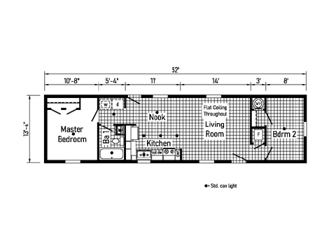 Eastland Concepts 14522A | 2 bedroom, 1 bathroom, 693 sqft home. Built by Cavco - Shippenville in Shippenville, PA.
