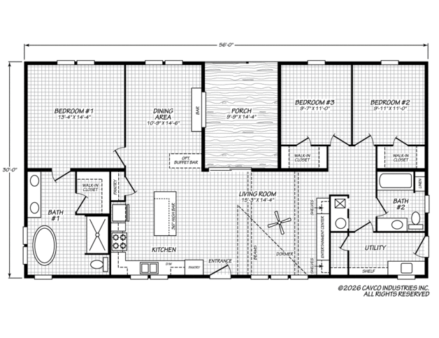 3 Bed Manufactured Home in Burlington NC - Axis 32563N