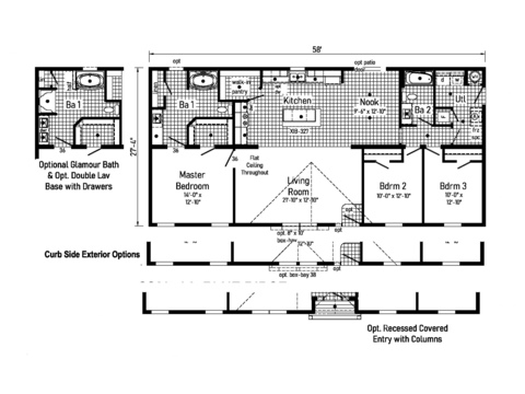 Mitchell Max 28 28583A | 3 bedroom, 2 bathroom, 1585 sqft home | Built by Cavco - Crouse in Crouse, NC.
