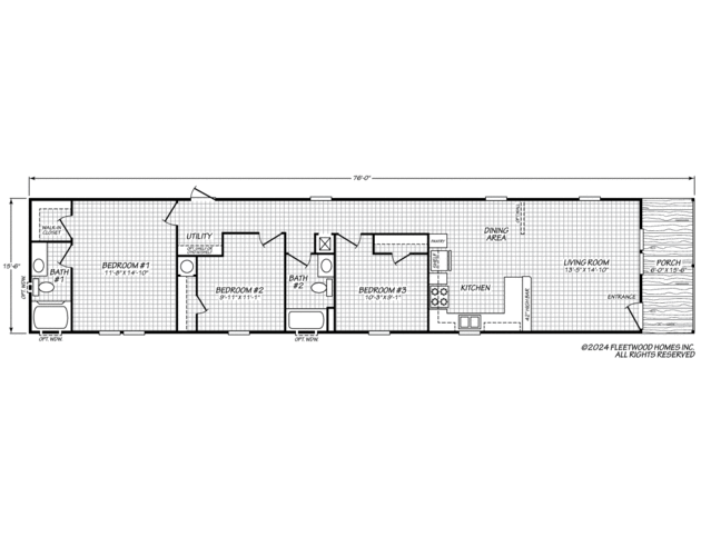 Landmark 16763W Manufactured Home from Fleetwood Homes, a Cavco Company