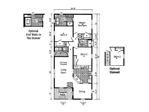 Caelum 28603A | 3 bedroom, 2 bathroom, 1600 sqft home. Built by Cavco - Clarion in Shippenville, PA.