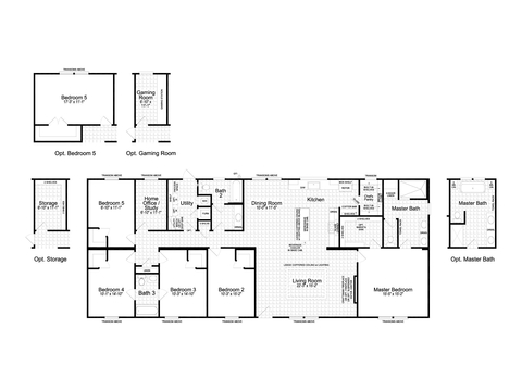 Cimarron VII 32765A | 5 bedroom, 3 bathroom, 2356 sqft home. Built by Cavco - Austin in Austin, TX.