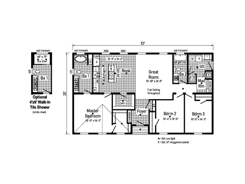 Horizon | 3 bedroom, 2 bathroom, 1560 sqft home | Built by Cavco - Goshen in Goshen, IN.