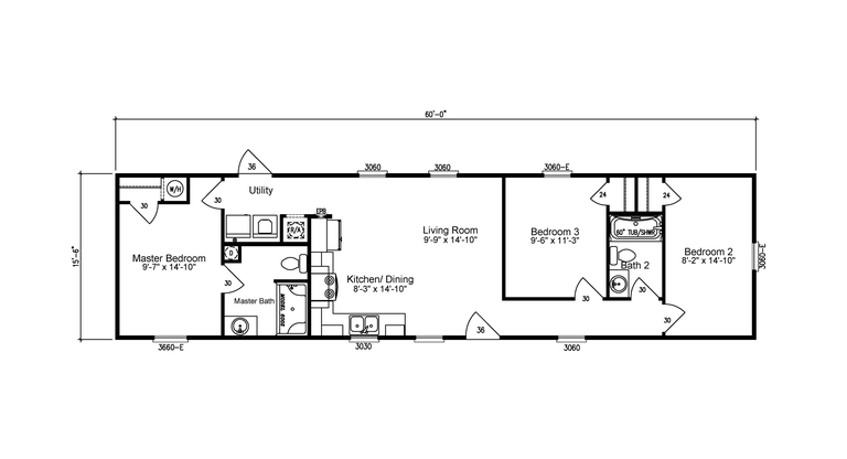 3 Bed Manufactured Home (Single-wide) for Sale - Iron Ranch 16603A