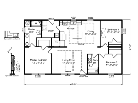 Pacific Crest 28483B | 3 bedroom, 2 bathroom, 1296 sqft home | Built by Cavco - Millersburg in Millersburg, OR.