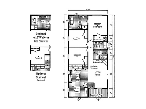 Carina 28563A | 3 bedroom, 2 bathroom, 1493 sqft home. Built by Cavco - Clarion in Shippenville, PA.