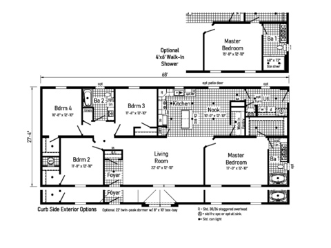 BlueRidge Limited 28684A | 4 bedroom, 2 bathroom, 1859 sqft home | Built by Cavco - Crouse in Crouse, NC.