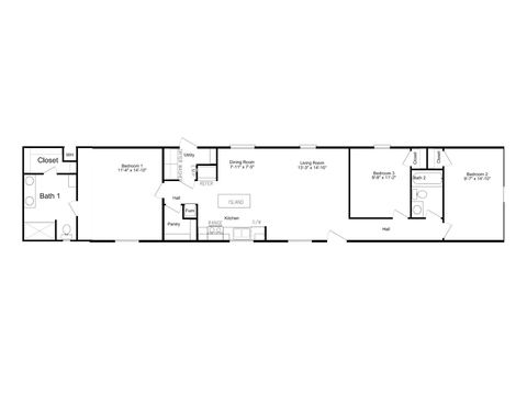 Emerald 16763B | 3 bedroom, 2 bathroom, 1216 sqft home. Built by Cavco - Presidio in Presidio, TX