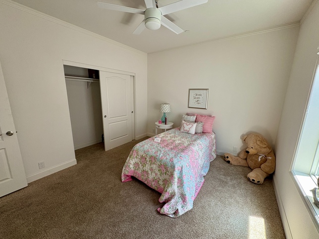 Secondary bedroom with large closet