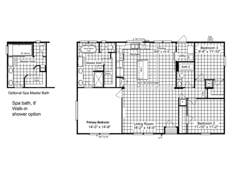 Horizon 30483Z | 3 bedroom, 2 bathroom, 1440 sqft home | Built by Cavco - Fort Worth in Fort Worth, TX.