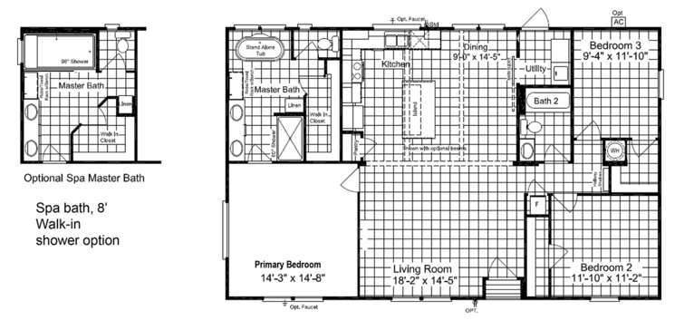 Horizon 30483Z | 3 bedroom, 2 bathroom, 1440 sqft home | Built by Cavco - Fort Worth in Fort Worth, TX.